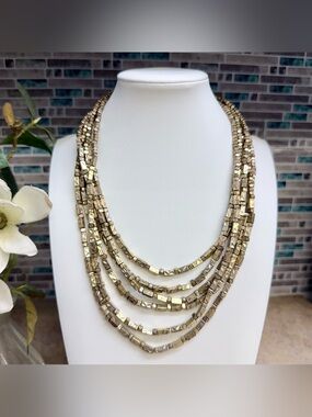 Vintage Chico’s gold-tone layered necklace